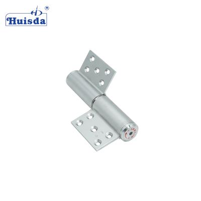 China Modern Self Closing Aluminum Door Hinges Flag Type Hydraulic Hinge With Open Hold And Adjustable Speed ​​In Silver for sale