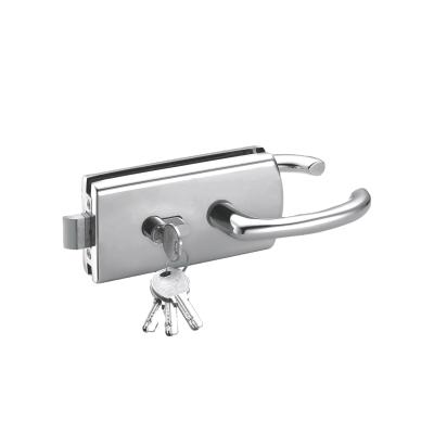 China High Quality Frameless Glass Body Movable Handle Aluminum Alloy Door Glass Door Lock For 8-12mm Glass Door for sale