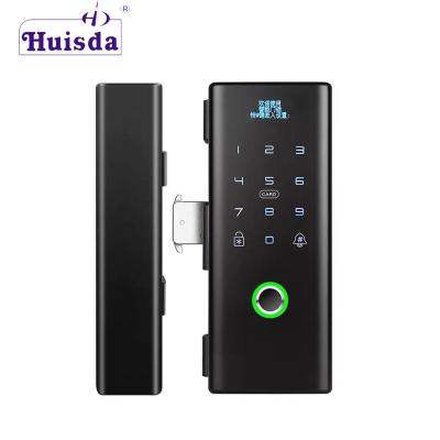 China Apartments Home Office Hotel Keyless Security with Smart Electronic Door Lock Door Lock for Glass and Wooden Door No Cut Glass with Fingerprint Open for sale