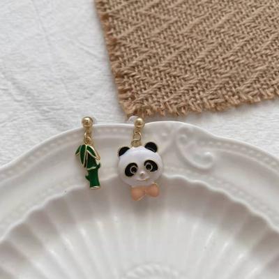 China New FASHIONABLE S925 Needle Silver Summer Fun Drop Chandelier Panda Earrings Women for sale