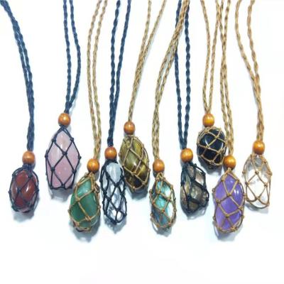 China FASHIONABLE creative natural stone agate rope braided labradorite necklace for men and women for sale