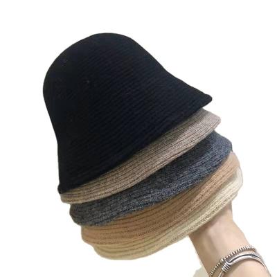 China Fashion \ comfortable adult female thick warm knitted hat \ durable fall and winter Korean fisherman hat woolen net fashion basin for sale