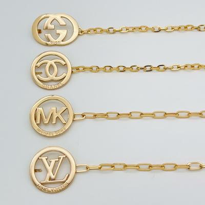 China Famous new metal letter GG brand logo design waist chain belt women for sale