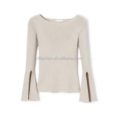 China Unique New Products Ladies Basic Breathable Slim Shirt 3/4 Sleeve Blouse Design for sale