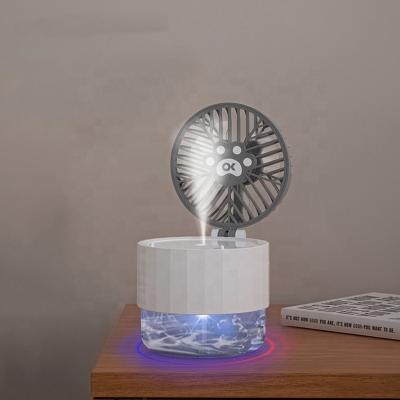 China Best Mini Fan Humidifiers Electric Humidifier Air Cooler Rechargeable Battery Mini Fan Humidifiers Lightweight Ultrasonic Air Humidifier for sale