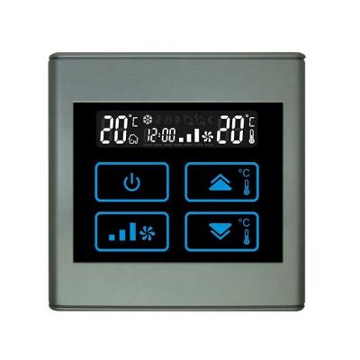 China Modern central air conditioning thermostat LCD display hotel 220V electric room temperature thermostat for sale