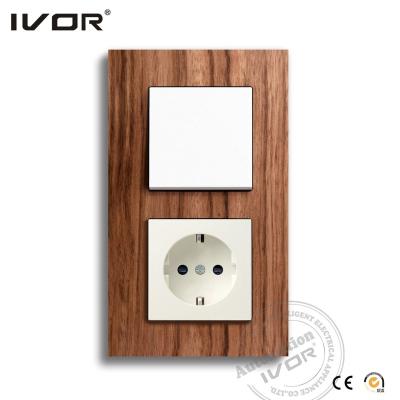 China German standard switch and socket H95*W95 mm push button switch EU wall lamp switch for sale