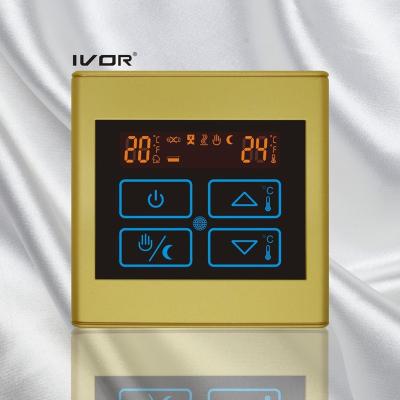 China Good Quality IVOR Touch Screen Water Floor Heating Thermostat Champagne Gold Synthetic Glass SK-HV2300B-L (SK-HV2300B-L)/PC for sale