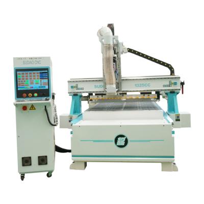 China Construction Material Stores SUDIAO 1300*2500*200mm 3 Axis CNC Router Machine SD-1325CC for sale