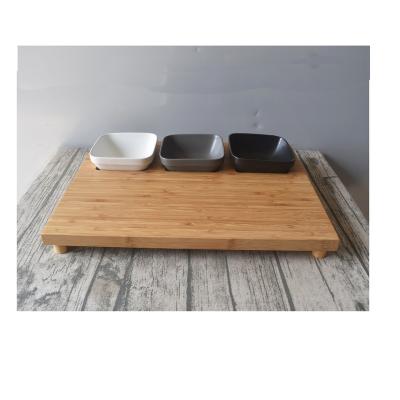 China Sustainable Wholesale High Quality Bamboo Cheese Board For Food for sale