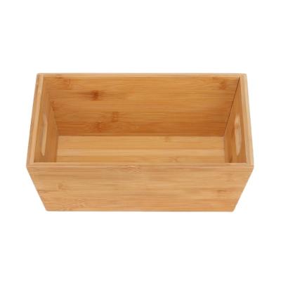 China Sustainable Nordic Eco-Friendly Wholesale Bamboo Tray Rectangle Serving Tray Serving Tray With Handle Tea Tray for sale