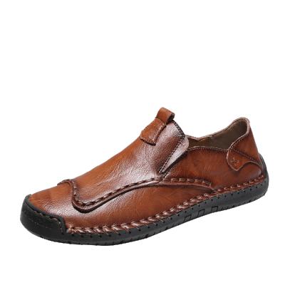 China Lightweight Genuine Leather Casual Loafer Flat Man Shoe New Handmade Model Shoe In China for sale