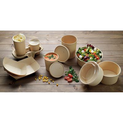 China Factory Directly Sale Recyclable Disposable Kraft Paper Ice Cream Dessert Bowl for sale