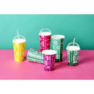 China Hot Sale Recyclable Disposable Custom Printed Logo Cold Drink Cola Paper Cup Disposable Soda Paper Cups for sale