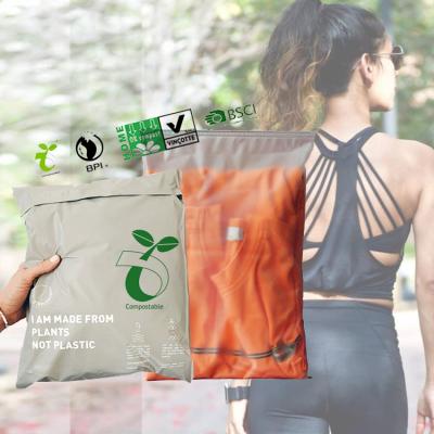 China Eco-friendly / tear-proof / strong mailing messenger polybag compostable plastic satchel suit eco suit suit eco-friendly / strong biodegradable bag training printing adhesive/perfect poly with logo for sale