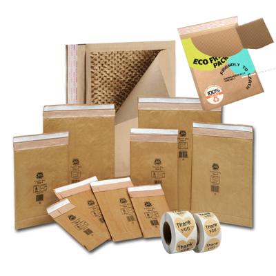 China Wholesale Custom Strong Adhesive / Shock-Resistance / Printing Waterproof / Nice Honeycomb Cushioning Protected Kraft Paper Bubble Lined Mailing Padded Envelopes / Post Office A4 A5 Poly Bags for sale