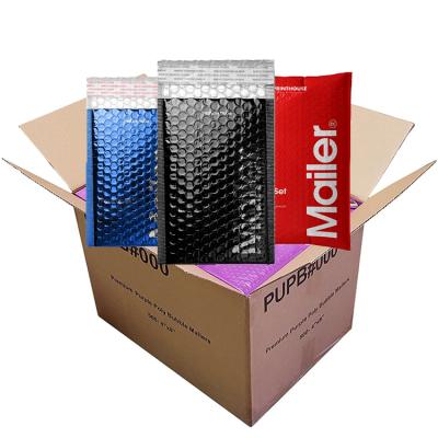 China Strong Adhesive/Shock-Resistance/Printing Waterproof Multicolors Waterproof/Nice Shinny Metallic Zipper Bubble Mailer Bags/Custom Air Bubble Wrap for sale