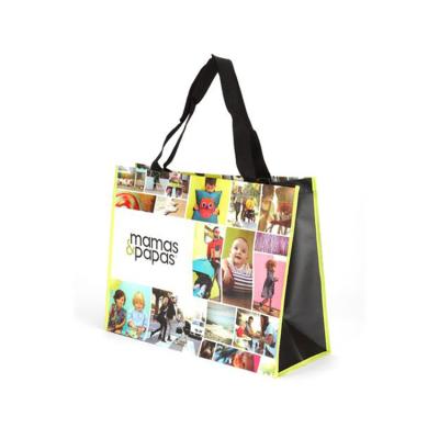 China Customized full color laminated recycled reusable eco friendly pet grocery spunbond packaging with matte lamination pp non woven shopping bags for sale