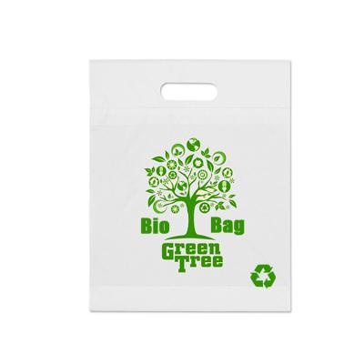 China Eco-Friendly Bio Polythene Eco-Friendly Compostable Grocery Carry Plastic Bag Cornstarch Degradable Shopping Bags for sale