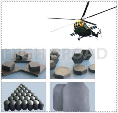 China Silicon Bulletproof Plates Boron Carbide / SIC Ballistic Aircraft Armor Ceramic for sale