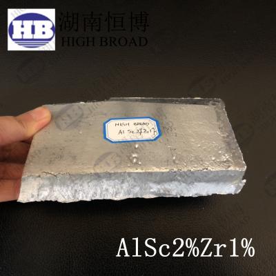 China Aluminium Scandium Zirconium AlSc2Zr1 Aluminium Master Alloys voor metallurgische smeltingen van aluminium metalen Te koop