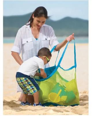 China High Quality Waterproof Outdoor Child's Toy Storage Dig Clear Beach Foldable Mesh Bag Baby Beach Bag Tool Debris Storage Large Bag for sale