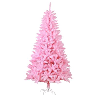 China PVC Cipher Simulation Christmas Tree Maker Christmas Desk Decorations Santa Claus Plush Toy Doll LED Pink Lights Inside New Customized Craft Handmade Red Logo Size for sale