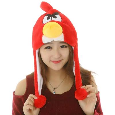 China Holiday Red Plush Red Cartoon Internet Hat Animal Man Internet Hat Partky Hat for sale