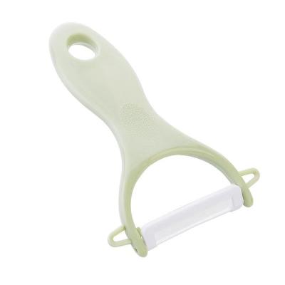 China Sustainable Ceramic Plastic Blade Handle Peeler Vegetable Potato Peeler for sale