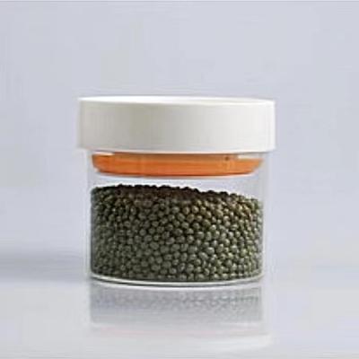 China Eco - Friendly Small Wide Mouth Sustainable Round Borosilicate Glass Jars With Lid For Spices Food Storage for sale