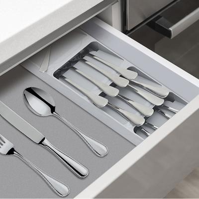 China Sustainable Wholesale Food Grade Prevent Rust Tray Organizer Kitchen Drawer Organizer for Spoon Fork Flatware Storage for sale