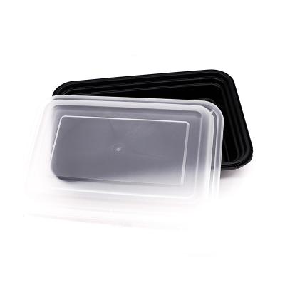 China Dy Microwavable - American Style Locking Lid 1000ml Rectangular Box Frosted for sale