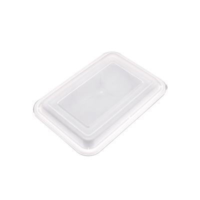 China Dy Microwavable - American Style Locking 750 Lid PP Food Container Rectangular Box Food Grade Frosted Material for sale