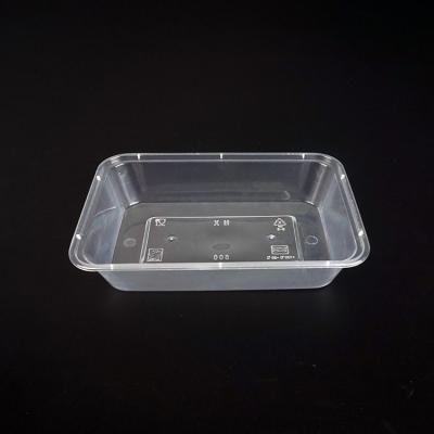 China Wholesale Disposable PP Takeaway Food Containers 500ml Microwavable Lunch Box for sale