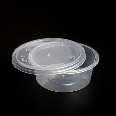 China 2oz 4oz Disposable Sauce Pudding Cups Popular Clear Plastic Condiment Sauce With Lids For Sauce Take Dip for sale