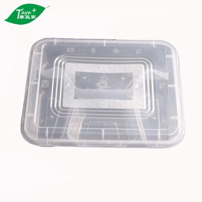 China Disposable Plastic PP Bento Boxes 4 Compartment Can Microwave Heating Meal Box Eco-Friend Custom Logo For Delivery for sale