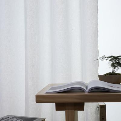 China Blackout Proof Human Window Screen Semi - Shading Curtain Sheer Linen White Light - for sale