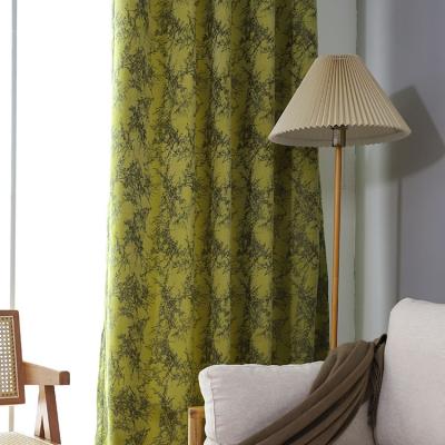 China European Blackout Jacquard Curtain High Shade Bedroom Living Room Curtain Finished High Precision Curtain Fabric for sale