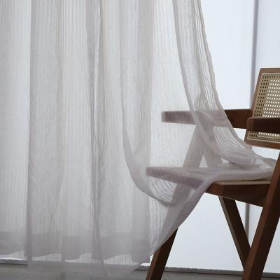 China White Nordic cool Japanese wind wabi wire blackout curtain ghost curtain sabi perforated curtain wholesale for sale