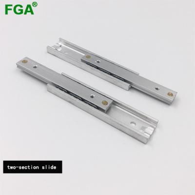 China 16mm Width Contemporary Aluminum Alloy Two Piece Drawer Slide for sale