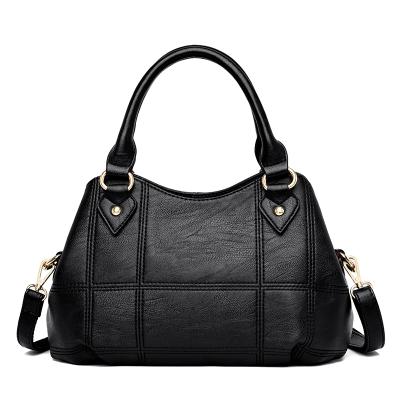 China Large Capacity Large Capacity Women Handbag With Handle And Cross - Leather Body Trapeze Belt PU for sale