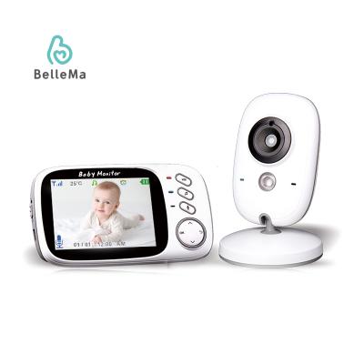 China Music Player LCD Screen 3.2 Inch Night Vision Video Baby Monitor Infrared Baby Monitor with Camera and Audio for sale