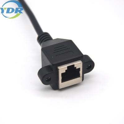 China YDR Panel Mount Cables , 21.8mm Panel Mount Rj45 Extension Cable for sale