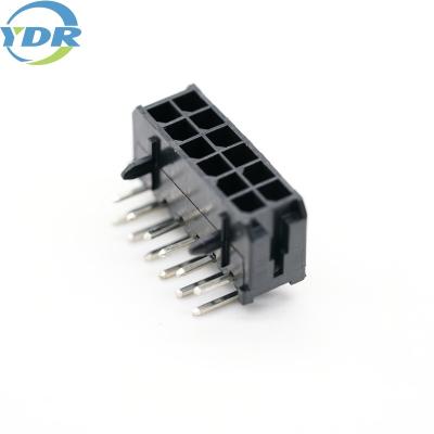 China 90 Grad vertikales Molex 12 Pin Connector LCP Tin Plated Material zu verkaufen