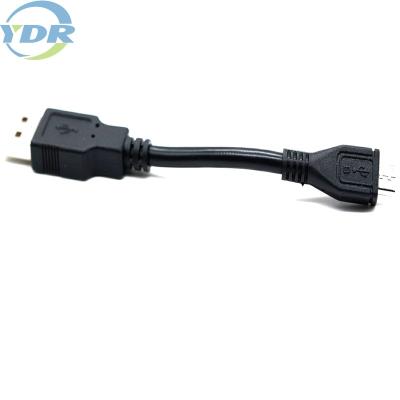 China USB A aos micro dados de carregamento de USB cabografa a cor preta de 10cm UL2725 24AWG à venda