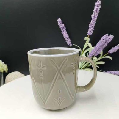 China Handmade Pottery Tea Cup Pottery   Coffee Mug 300ml Ceramic Coffee Mugs Te koop