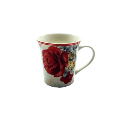 China LFGB Standard Matte Glazed New Bone China Mugs , 10 Oz Ceramic Coffee Cups for sale