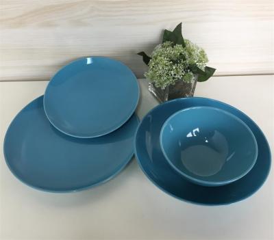 China CIQ Approve Navy Glaze Porcelain Dinnerware Set Vintage Home Use for sale