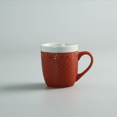 Cina Tazza ceramica lustrata variopinta del caffè espresso con 3D impresso in vendita