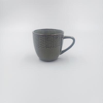 China Met de hand gemaakte Reactieve Ceramische het Steengoedmokken van 230ml, Ceramische de Koffiekoppen van 8 Oz Te koop